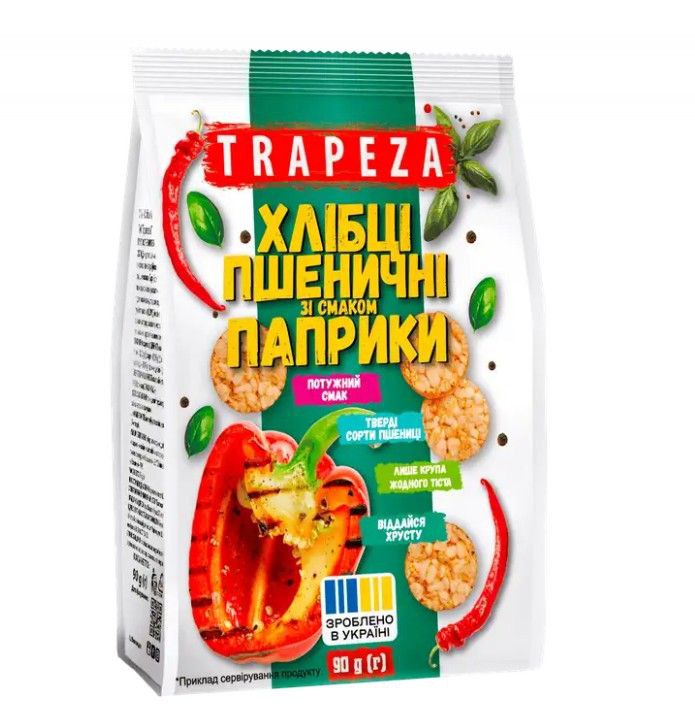 Міні-Хлібці Пшеничні зі смаком Пікантна Паприка Trapeza 90г